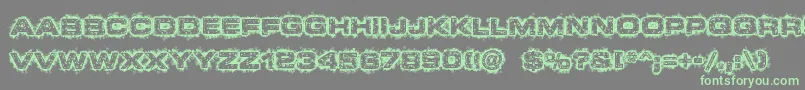 fuente DystopianFuture – Fuentes Verdes Sobre Fondo Gris