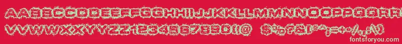 DystopianFuture Font – Green Fonts on Red Background