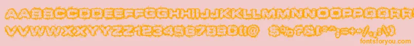 DystopianFuture Font – Orange Fonts on Pink Background