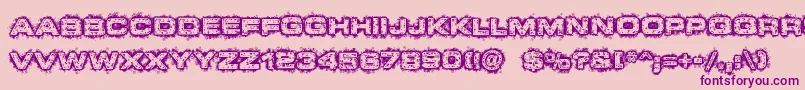 DystopianFuture Font – Purple Fonts on Pink Background