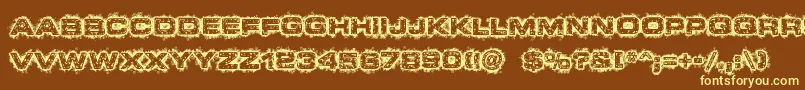 fuente DystopianFuture – Fuentes Amarillas Sobre Fondo Marrón