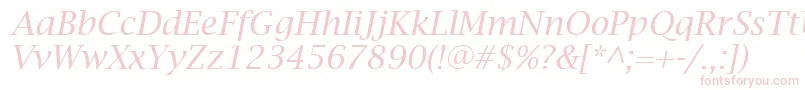 LucidaBrightItalic Font – Pink Fonts on White Background