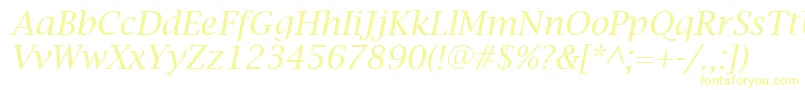 Шрифт LucidaBrightItalic – жёлтые шрифты