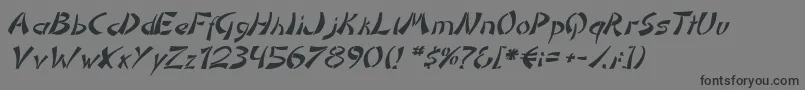 DomoaregatoItalic Font – Black Fonts on Gray Background