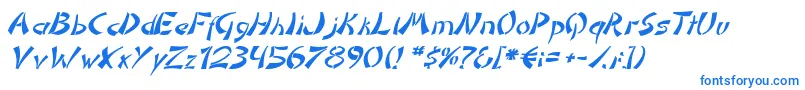 DomoaregatoItalic-Schriftart – Blaue Schriften