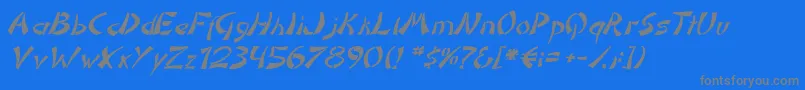 DomoaregatoItalic Font – Gray Fonts on Blue Background