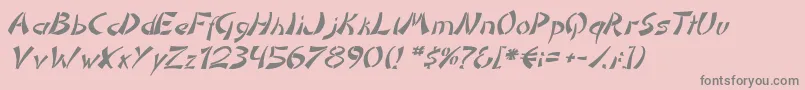 DomoaregatoItalic Font – Gray Fonts on Pink Background