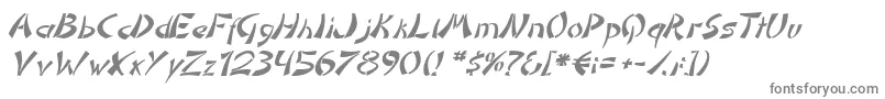 DomoaregatoItalic Font – Gray Fonts on White Background