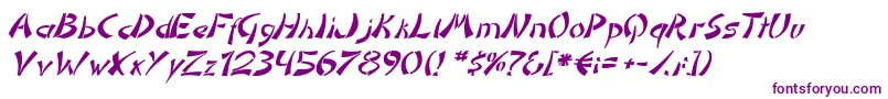 DomoaregatoItalic Font – Purple Fonts on White Background