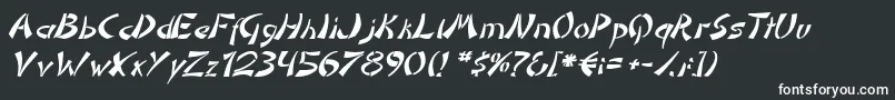 Шрифт DomoaregatoItalic – белые шрифты на чёрном фоне