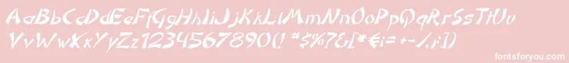 DomoaregatoItalic Font – White Fonts on Pink Background