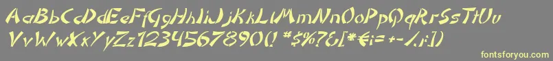 DomoaregatoItalic Font – Yellow Fonts on Gray Background
