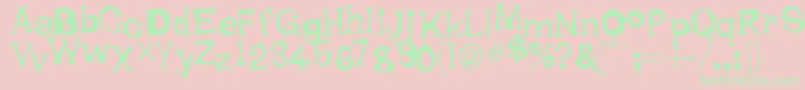 RhodaDendron Font – Green Fonts on Pink Background