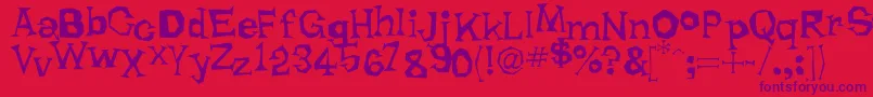 RhodaDendron Font – Purple Fonts on Red Background
