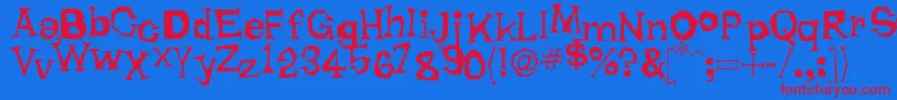 RhodaDendron Font – Red Fonts on Blue Background