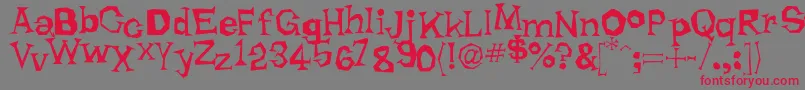 Подробнее о шрифте RhodaDendron Шрифт RhodaDendron – красные шрифты на сером фоне