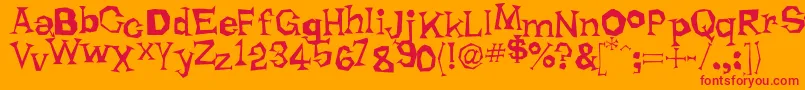 RhodaDendron Font – Red Fonts on Orange Background