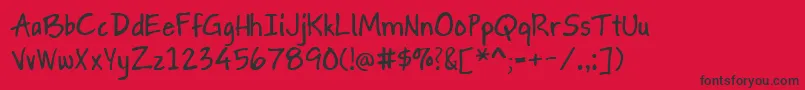 GapstownAh Font – Black Fonts on Red Background