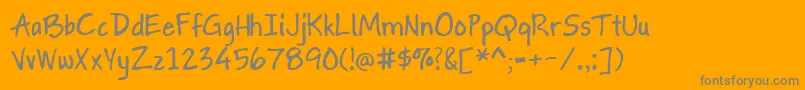 GapstownAh Font – Gray Fonts on Orange Background