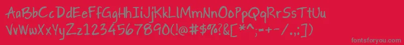 GapstownAh Font – Gray Fonts on Red Background