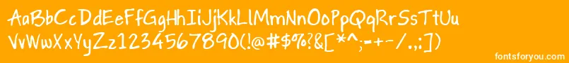 GapstownAh Font – White Fonts on Orange Background