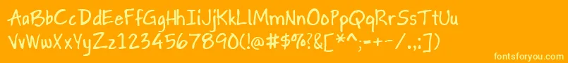 GapstownAh Font – Yellow Fonts on Orange Background