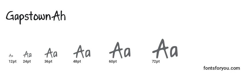 GapstownAh Font Sizes