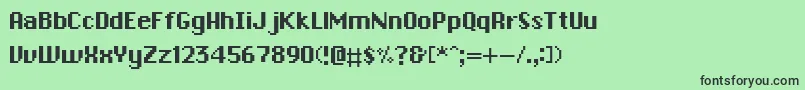 フォントChronotype – 緑の背景に黒い文字