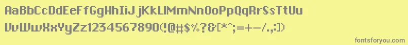 フォントChronotype – 黄色の背景に灰色の文字