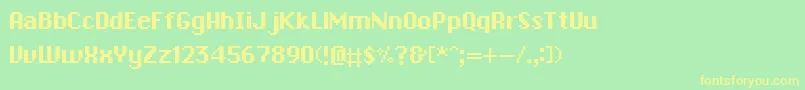 Chronotype Font – Yellow Fonts on Green Background