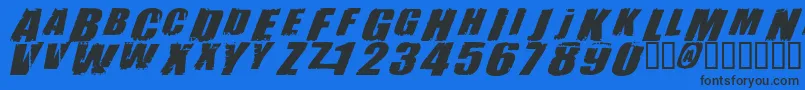 Revoluti Font – Black Fonts on Blue Background