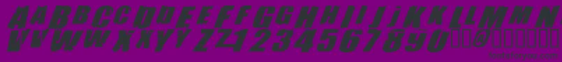 フォントRevoluti – 紫の背景に黒い文字