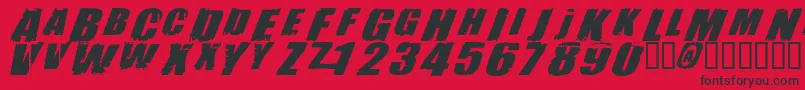 Revoluti Font – Black Fonts on Red Background