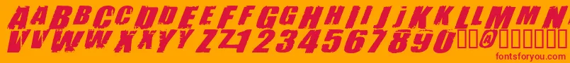 Revoluti Font – Red Fonts on Orange Background