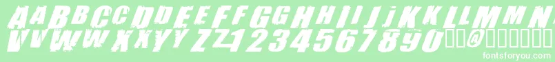 Revoluti Font – White Fonts on Green Background