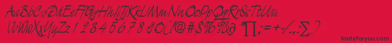 LuciferDb Font – Black Fonts on Red Background