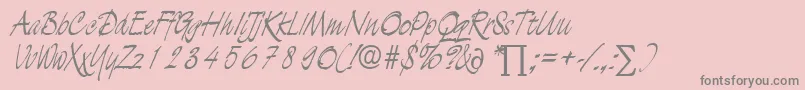LuciferDb Font – Gray Fonts on Pink Background