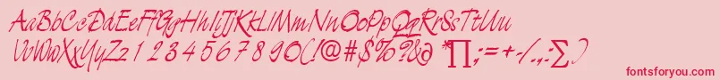 LuciferDb Font – Red Fonts on Pink Background