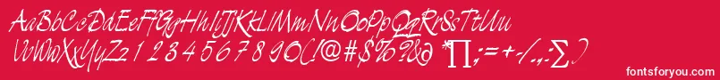 LuciferDb Font – White Fonts on Red Background