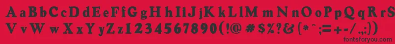 Harveygrey Font – Black Fonts on Red Background