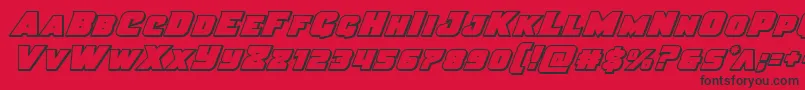 Justiceoutital Font – Black Fonts on Red Background