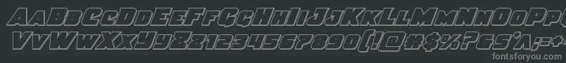 Justiceoutital Font – Gray Fonts on Black Background