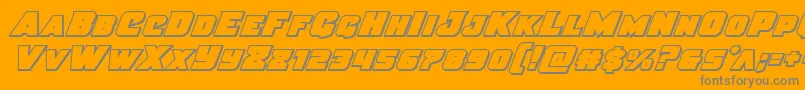 Justiceoutital Font – Gray Fonts on Orange Background