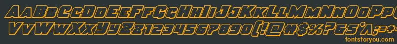 Justiceoutital Font – Orange Fonts on Black Background