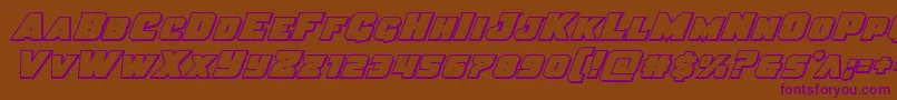 Justiceoutital Font – Purple Fonts on Brown Background