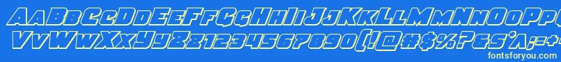 Подробнее о шрифте Justiceoutital Шрифт Justiceoutital – жёлтые шрифты на синем фоне