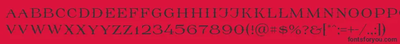 Prida65-Schriftart – Schwarze Schriften auf rotem Hintergrund
