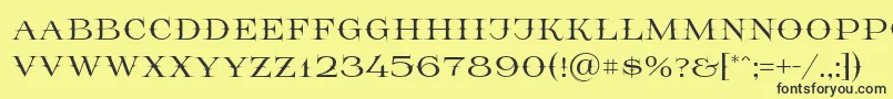 Prida65 Font – Black Fonts on Yellow Background