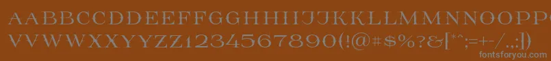 Шрифт Prida65 – серые шрифты на коричневом фоне