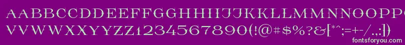 Prida65 Font – Green Fonts on Purple Background